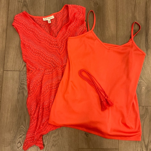 Jessica Simpson Maternity Coral 3 Piece Shirt - Picture 3 of 3
